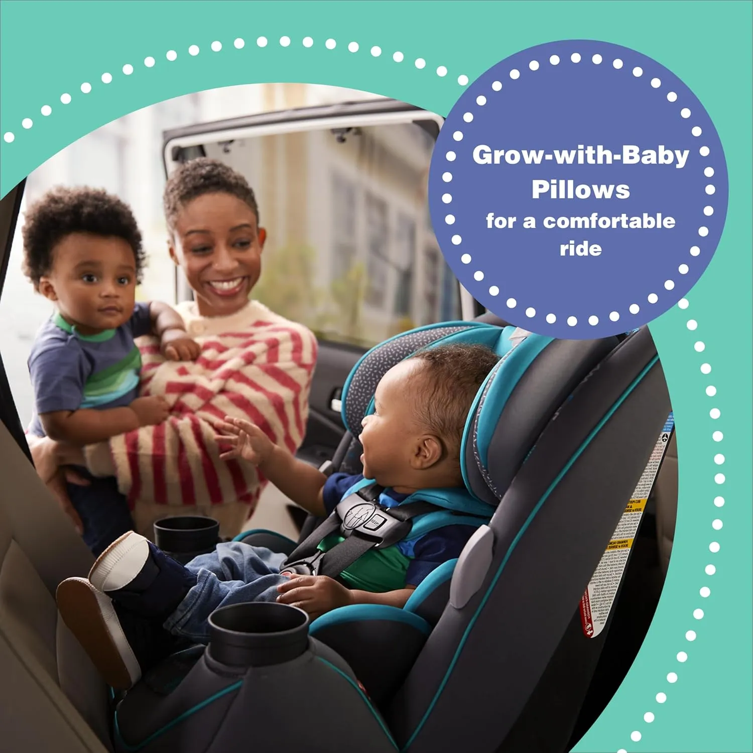 Disney Convertible Car Seat, Rear Facing 5-40 pounds, Forward Facing 30-65 pounds, Booster 40-100 lbs, Convert from Infant to Toddler, Mickey Sprinkle