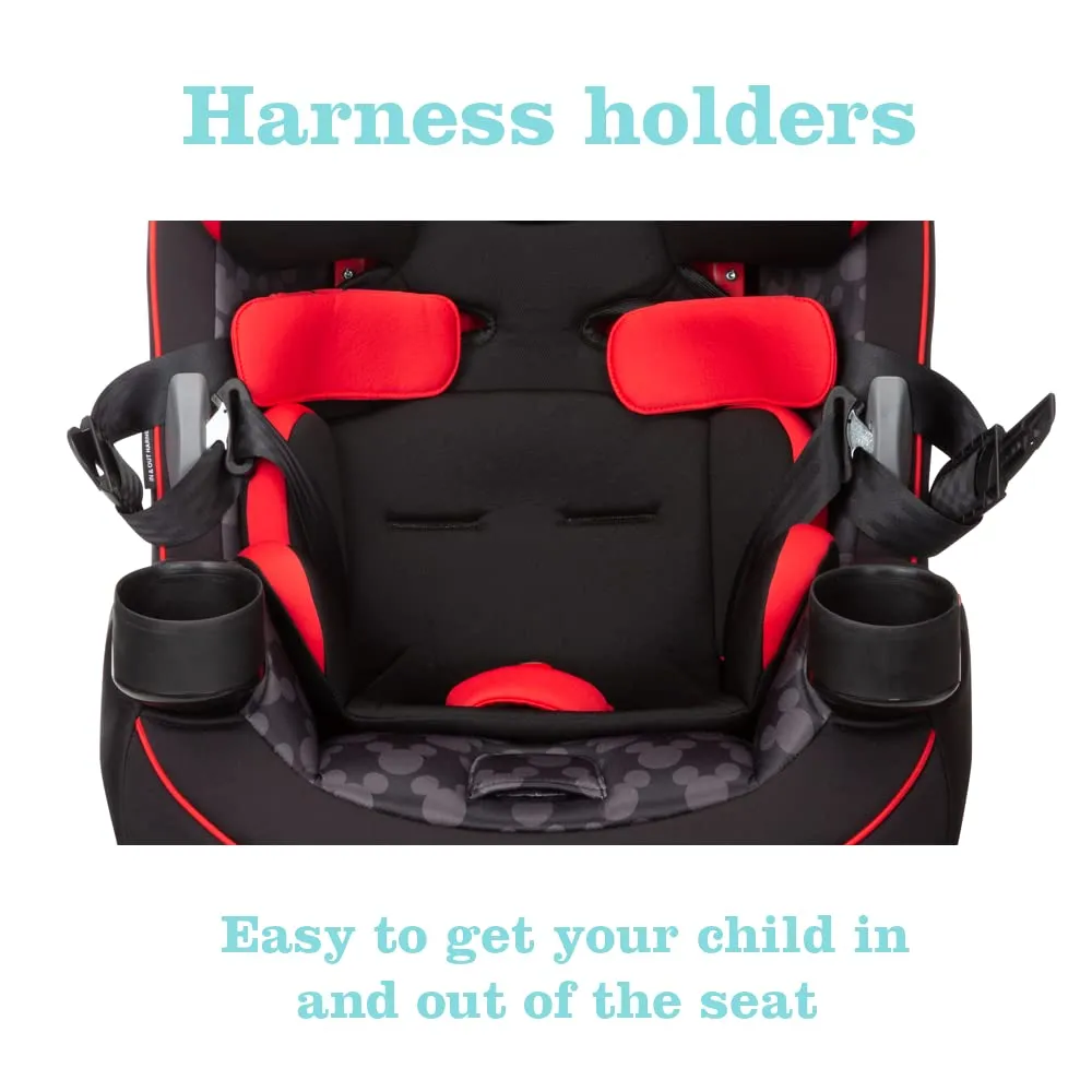 Disney Convertible Car Seat, Rear Facing 5-40 pounds, Forward Facing 30-65 pounds, Booster 40-100 lbs, Convert From Infant to Toddler, Simply Mickey