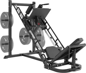 Dripex Leg Press Machine, Upgraded Leg Press Machines for Home Gym, Professional Adjustable Leg Press Hack Squat Machine Combo with 4 Weight Plate Storage Holders for Full Lower Body Workout