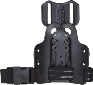 Drop Flex Adapter with Single Strap Leg Shroud Adapter for Gun Holsters and Magazine Pouche Quick Locking, Black
