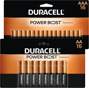 Duracell Coppertop AA   AAA Batteries Combo Pack with Power Boost Ingredients, 16 Count Double A & Triple A Battery with Long-Lasting Power, Alkaline Battery - 32 Count Total