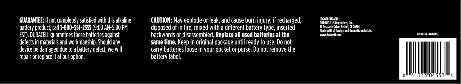 Duracell Coppertop D Batteries, 10 Count (Pack of 1), D Battery with Long-lasting Power, All-Purpose Alkaline D Battery for Household and Office Devices