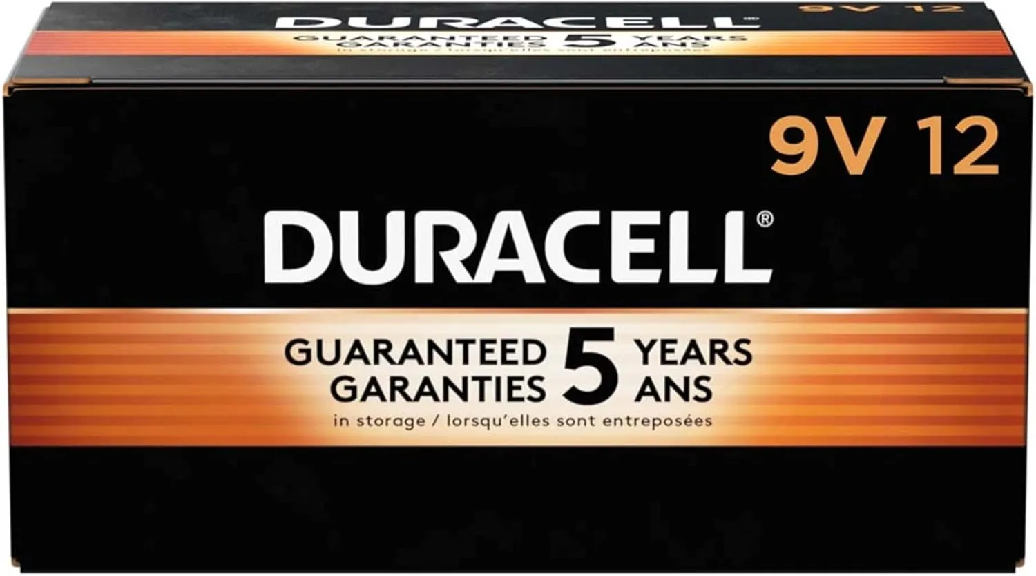 Duracell PGD MN1604BKD Coppertop Battery, Alkaline, 9V Size (Pack of 12)