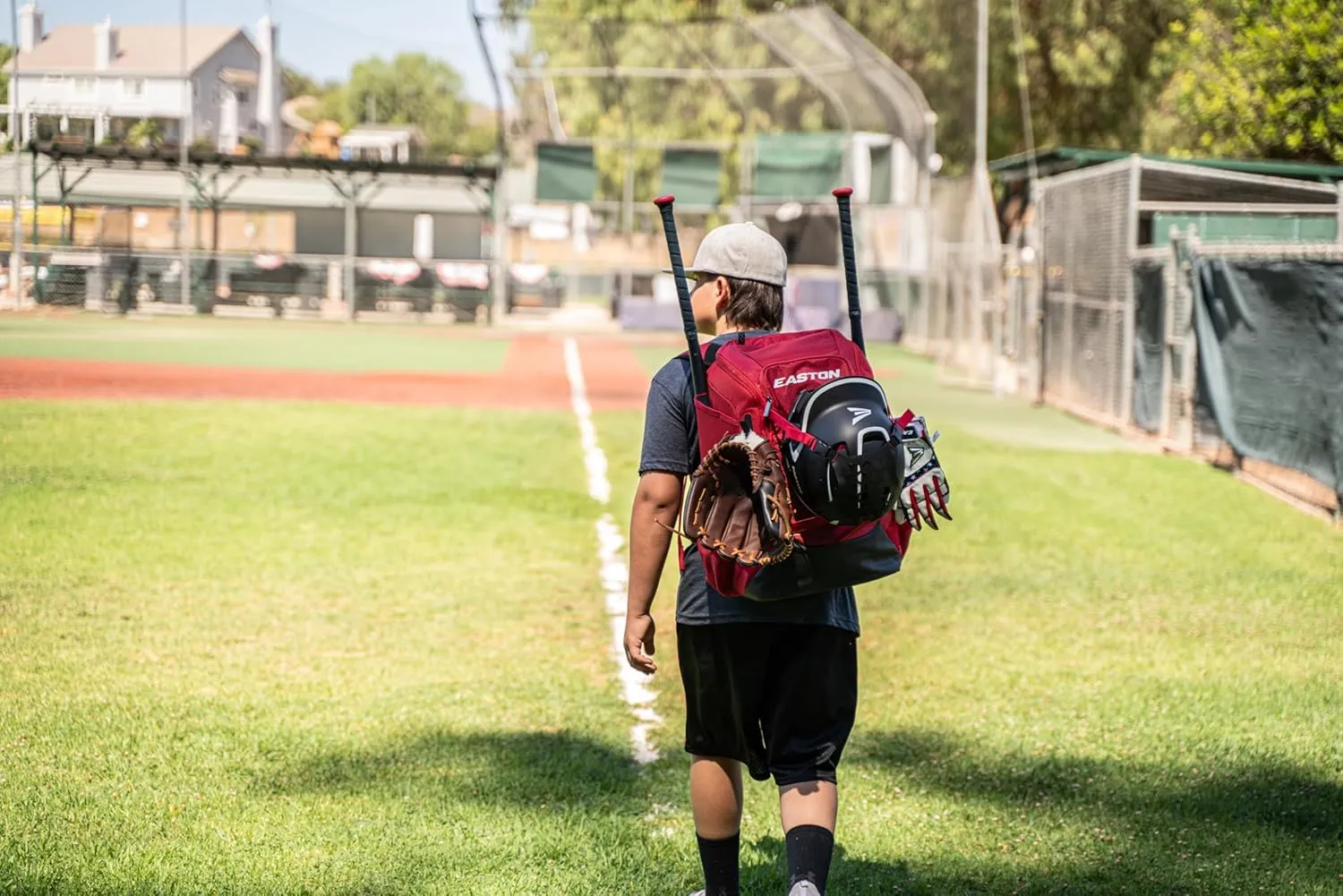 Easton Walk-off NX Backpack Equipment Bag | Adult | Baseball & Fastpitch Softball | Team Logo Panel | Multiple Colors