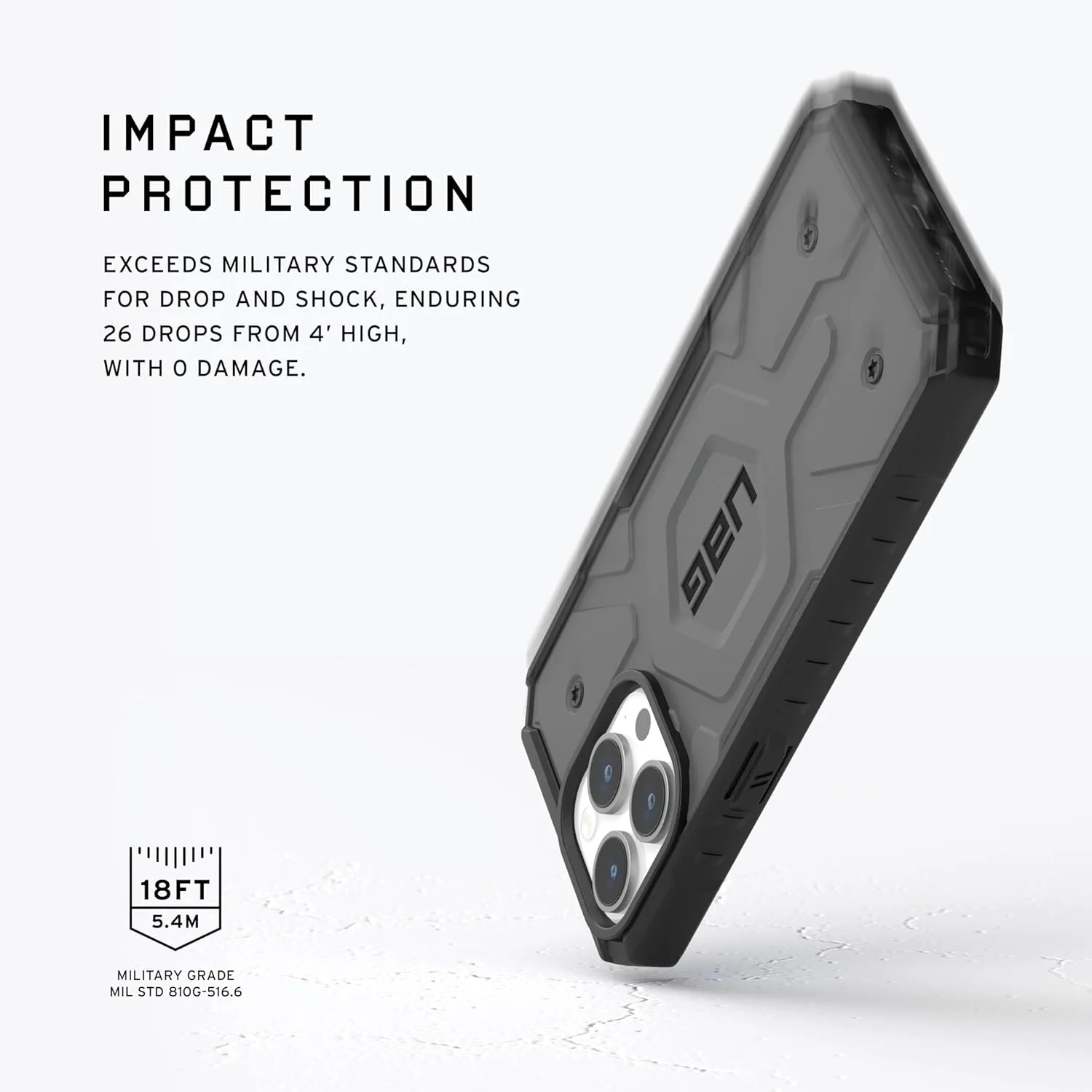 EGO TACTICAL UAG Urban Armor Gear Case Compatible with MagSafe for iPhone 16 Pro [6.3" Screen] Limited Edition Printed in The USA - Blaze Orange Topography