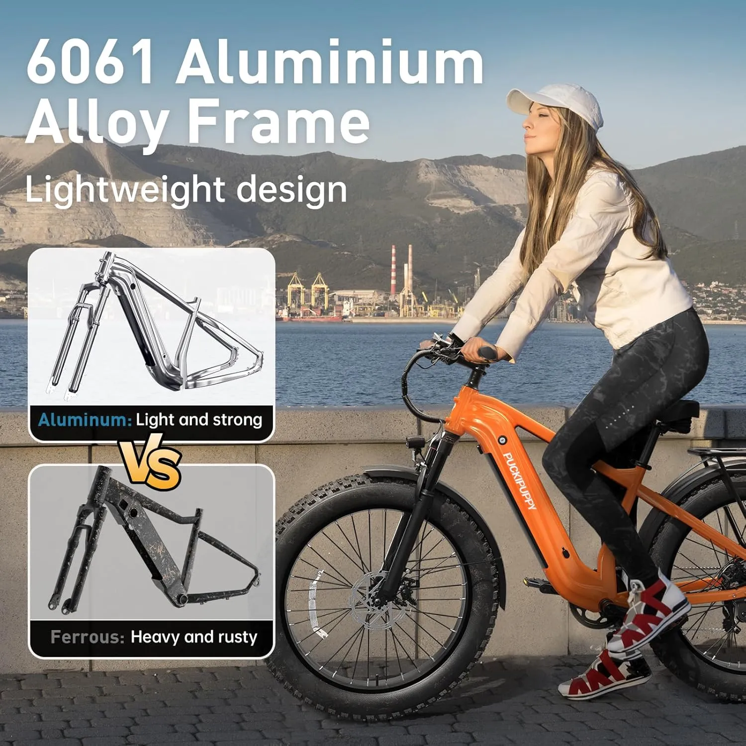 Electric Bike for Adults with 960W(Peak), 26" Fat Tire Electric Mountain Bike，48V 15AH Removable Battery Ebike, 28MPH Aluminum Frame E Bike with Rear Storage Shelf