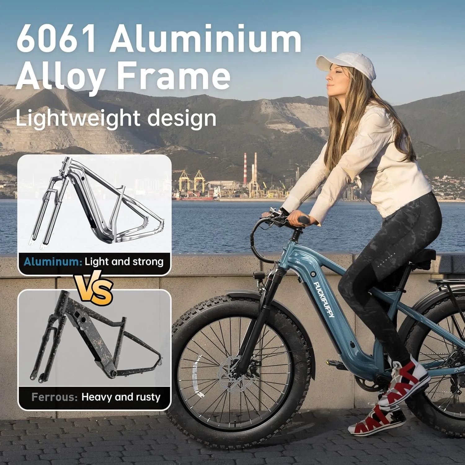 Electric Bike for Adults with 960W(Peak), 26" Fat Tire Electric Mountain Bike，48V 15AH Removable Battery Ebike, 28MPH Aluminum Frame E Bike with Rear Storage Shelf