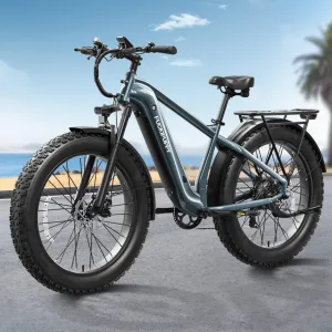 Electric Bike for Adults with 960W(Peak), 26" Fat Tire Electric Mountain Bike，48V 15AH Removable Battery Ebike, 28MPH Aluminum Frame E Bike with Rear Storage Shelf