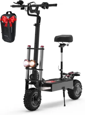 Electric Scooter Adults,5600W Dual Motor Fast Electric Scooter for Adult Top Speed 50MPH,60V 38.4Ah Range 60Miles, 11" All-Terrain Tires,Foldable with Steering Damper,E- Scooter for Mountains,Off-Road