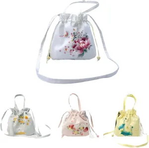 Embroidery Evening Bag Women Handbag Hobo Tote Shoulder Bag Casual Crossbody Bag Gift for Women (Yellow)