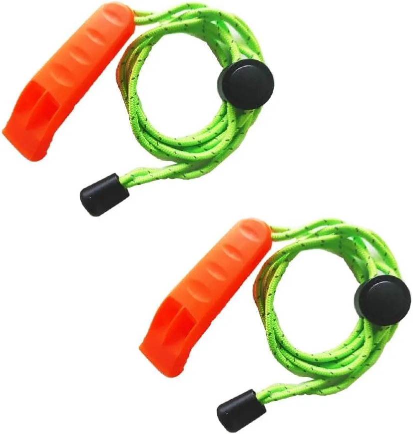Emergency Whistle with Lanyard Safety Whistle Camping Hike Rescue Signal Survival Whistle