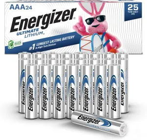 ENERGIZER AAA Batteries, Ultimate Lithium Triple A Battery, 24 Count