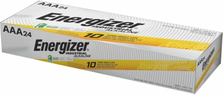 Energizer Industrial Alkaline AAA Batteries - 24 Count (Pack of 6)