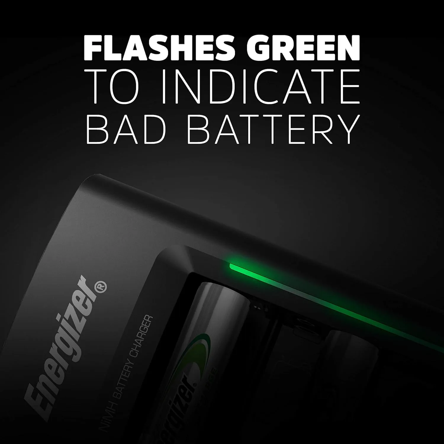 Energizer Recharge Universal Charger for NiMH Rechargeable AA, AAA, C, D, and 9V Batteries