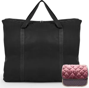 English Saddle Pad Bag Oxford Cloth Multiple Compartments Horse Saddle Pads Convenient Western Storage for Horses Grommets Multi Carrier for Equestrian Air Circulation