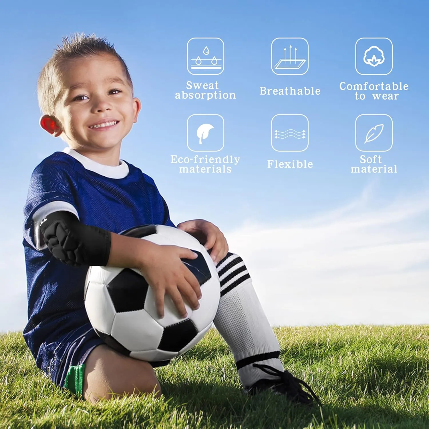 EULANT Kids Knee for Basketball Soccer, Breathable & Lightweight Compression Knee Pad Guards, Boys Girls Knee Sleeves Sports Gear for Baseball Football Volleyball Wrestling Cycling Dance L