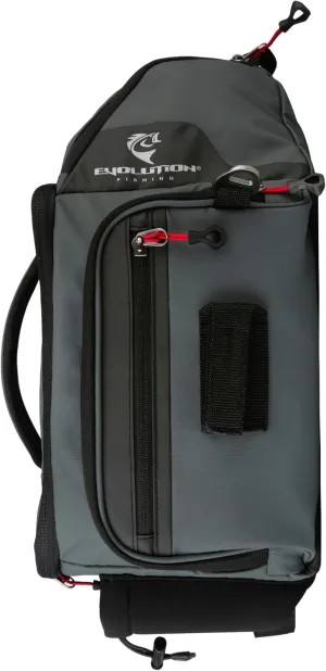 Evolution Fishing Largemouth 3.0 Sling Pack - Grey, 3600, Tackle Storage Shoulder Bag, Includes Deep Quiklatch Tackle Tray, Plier Holster, Heavy Duty Sling Pack