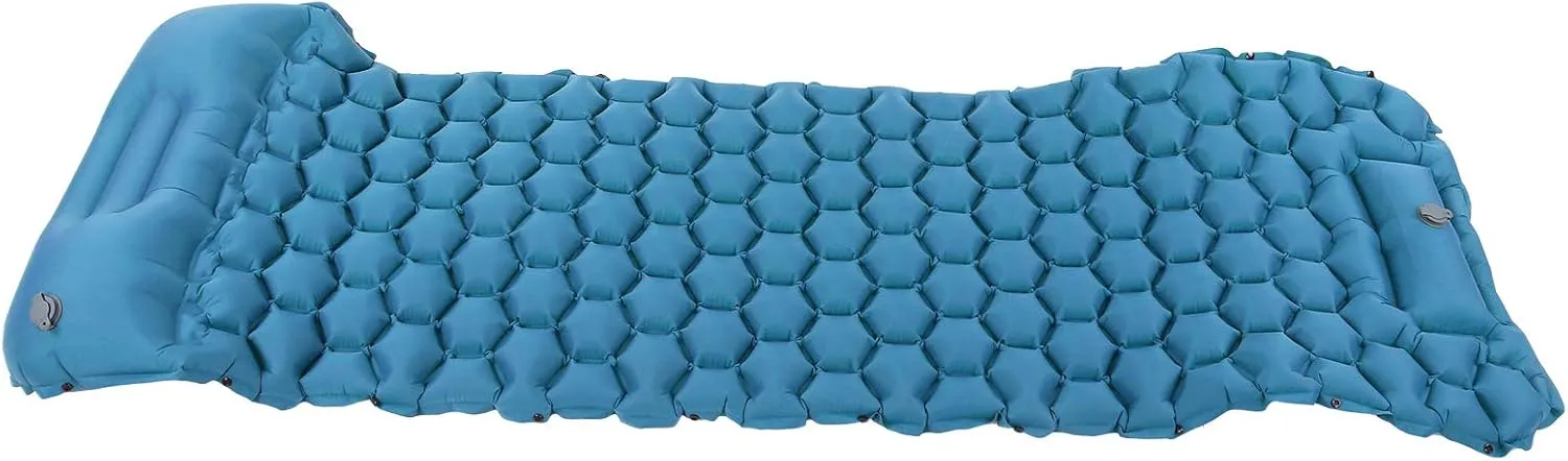EVTSCAN Camping Sleeping Pad Mat Foot Press Inflatable Cushion Mattress for Tent Hiking Travel