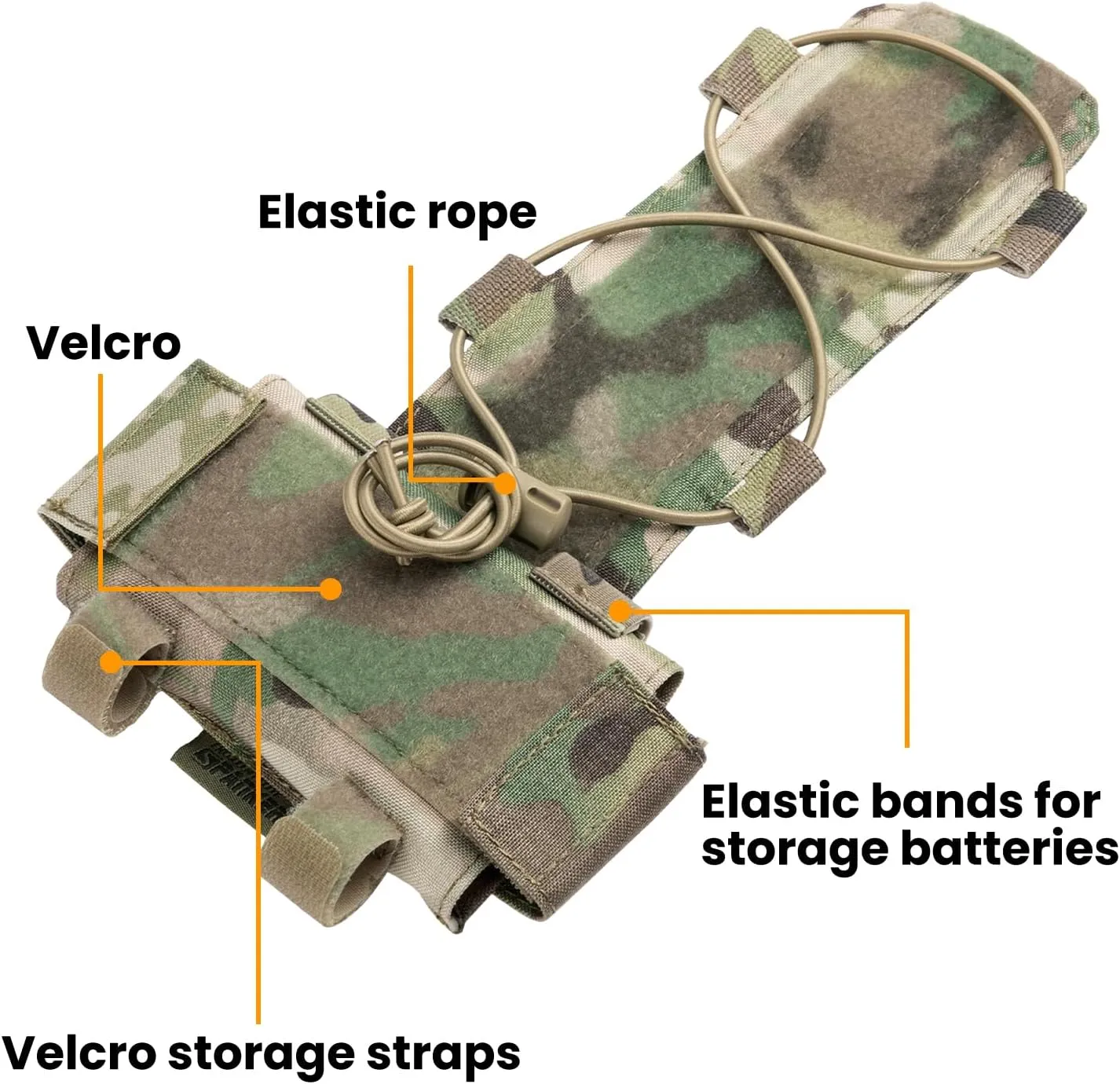 EXCELLENT ELITE SPANKER Tactical Helmet Battery Pouch Counterweight Pouch MK1 Helmet Battery Pack Balance Weight Bag with Hook&Loop for Tactical Helmet Airsoft Hunting