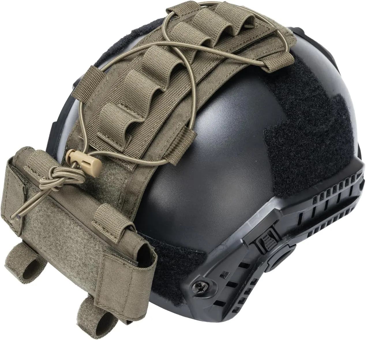 EXCELLENT ELITE SPANKER Tactical Helmet Battery Pouch Counterweight Pouch MK1 Helmet Battery Pack Balance Weight Bag with Hook&Loop for Tactical Helmet Airsoft Hunting