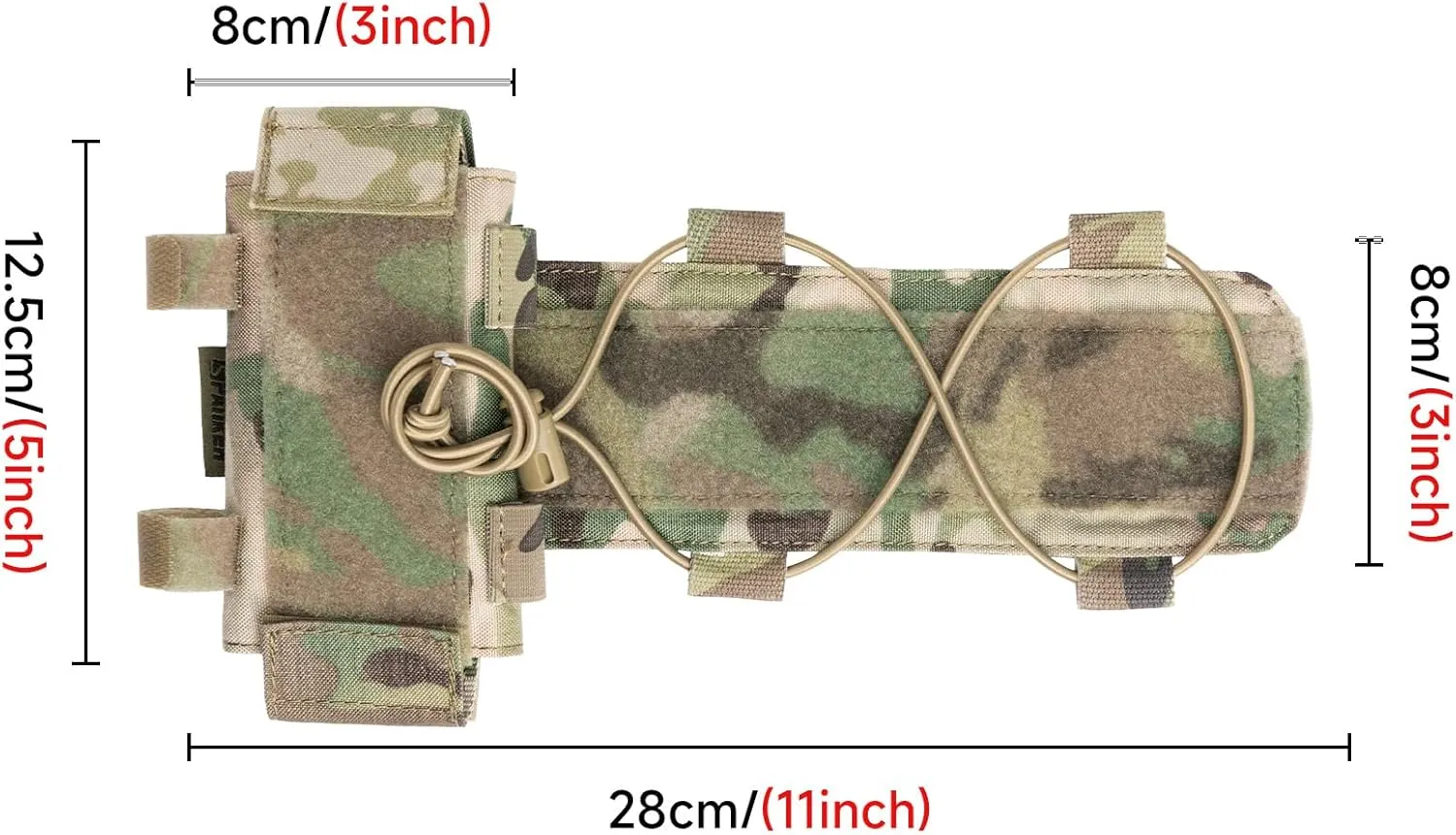 EXCELLENT ELITE SPANKER Tactical Helmet Battery Pouch Counterweight Pouch MK1 Helmet Battery Pack Balance Weight Bag with Hook&Loop for Tactical Helmet Airsoft Hunting