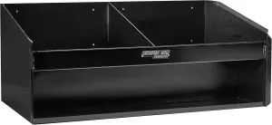 Extreme Max 5001.6139 Double Helmet Bay Wall-Mount Aluminum Cabinet Organizer for Enclosed Race Trailer, Shop, Garage, Storage - Black
