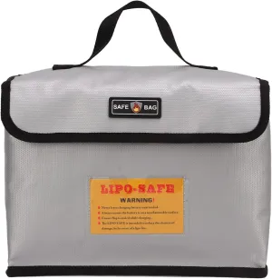 Fireproof Lithium Battery Safety Pouch Bag, Explosion Proof Storage Bag with Secure fastener Closure for Lithium Battery