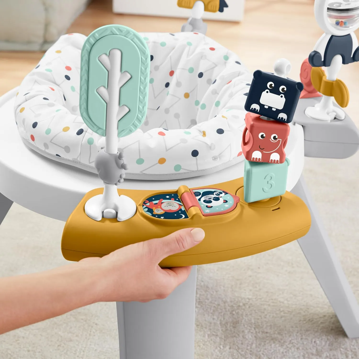Fisher-Price Baby to Toddler Toy 3-in-1 Spin & Sort Activity Center and Play Table with 10  Activities, Happy Dots