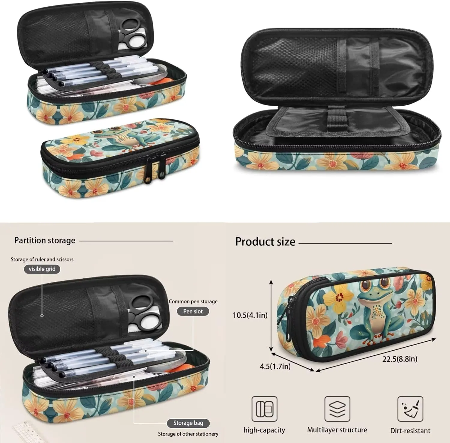 Floret Teen Backpacks for Girls Middle School Fashion Shoulder Bag for School Teens Leakproof Freezable Lunch Bag with Strap for School Students