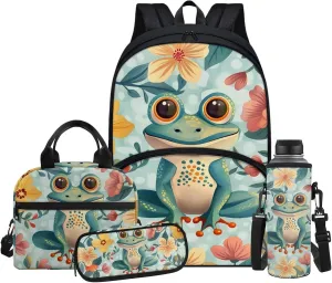 Floret Teen Backpacks for Girls Middle School Fashion Shoulder Bag for School Teens Leakproof Freezable Lunch Bag with Strap for School Students