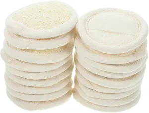 FRCOLOR 18pcs Loofah Makeup Remover Pads for Gentle Facial Cleansing Exfoliating Sponges for Shower Scrubbing for Skin Massage