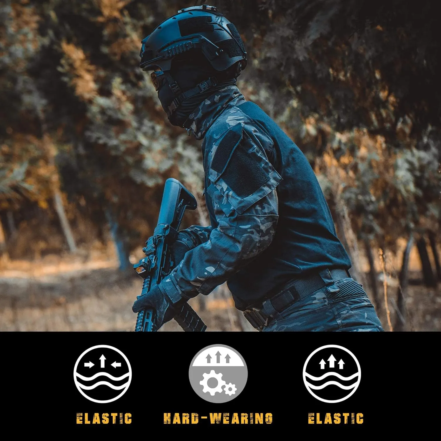 G3 Camouflage Shirt with Elbow Pads for Men Tactical Hunting Uniform Paintball Gear