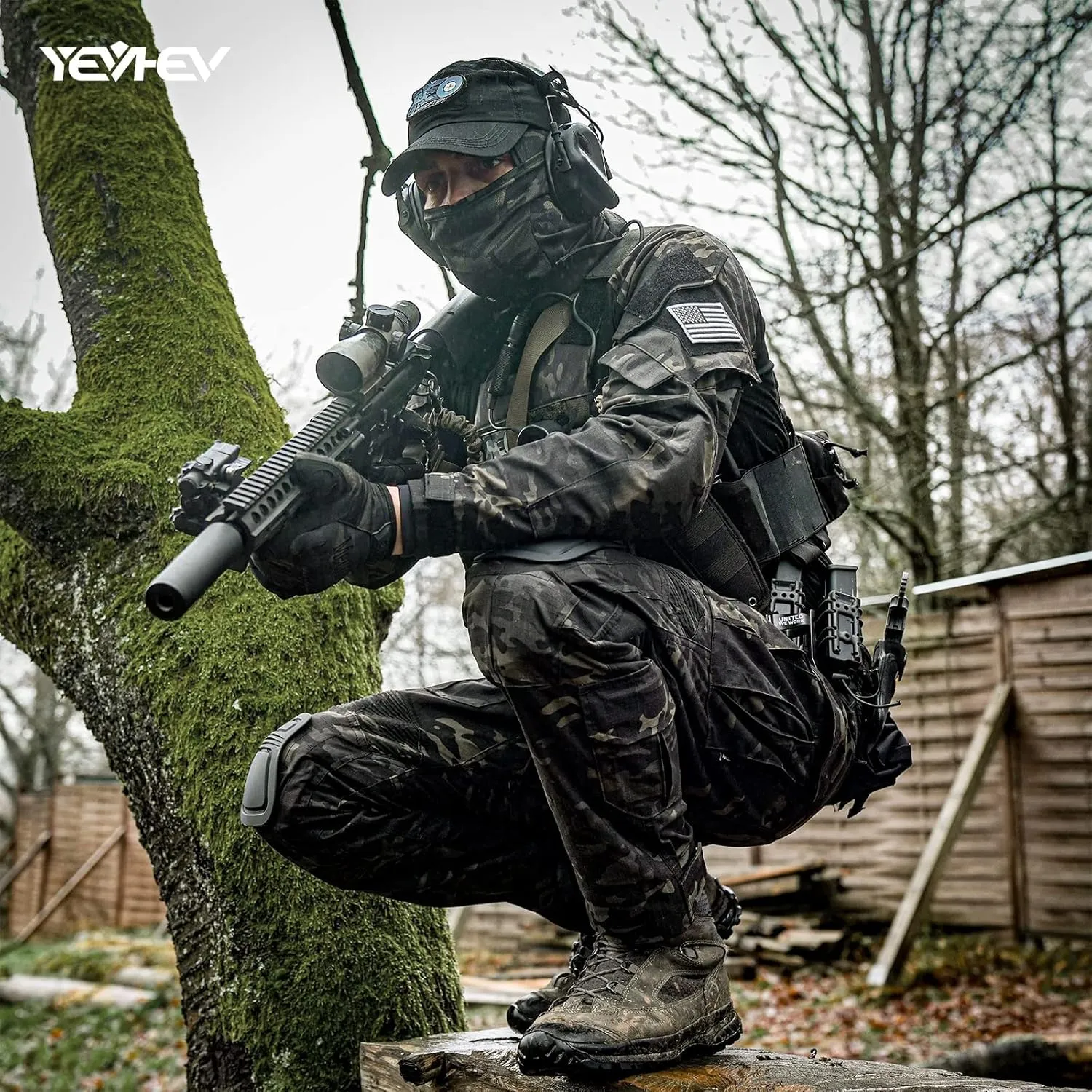 G3 Combat Suit Military Apparel Set Tactical Camouflage Clothing Hunting Uniform Paintball Gear with Knee Pads for Men