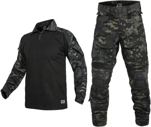 G3 Combat Suit Military Apparel Set Tactical Camouflage Clothing Hunting Uniform Paintball Gear with Knee Pads for Men