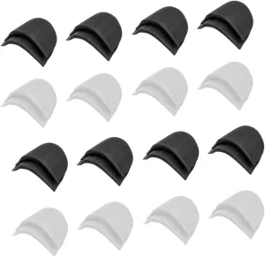 Gadpiparty 20Pair Black White Practical Shoulder Pads Convenient Sewing Sponge Pads for Blazers Durable Tricot Knit Cover Machine Washable for Clothes Repair