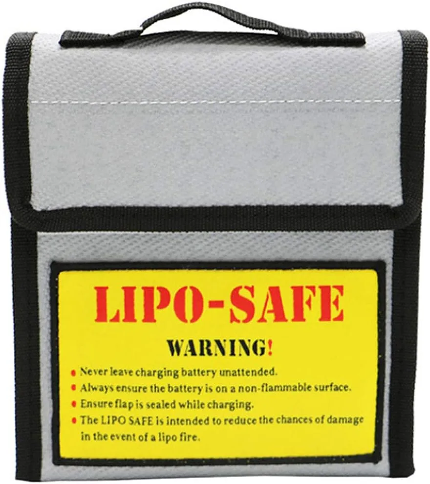Garneck 1pc Fireproof Battery Safe Bag Explosion Proof Storage Case for Electronics Battery Protective Pouch Safe Bag for Home Office Store