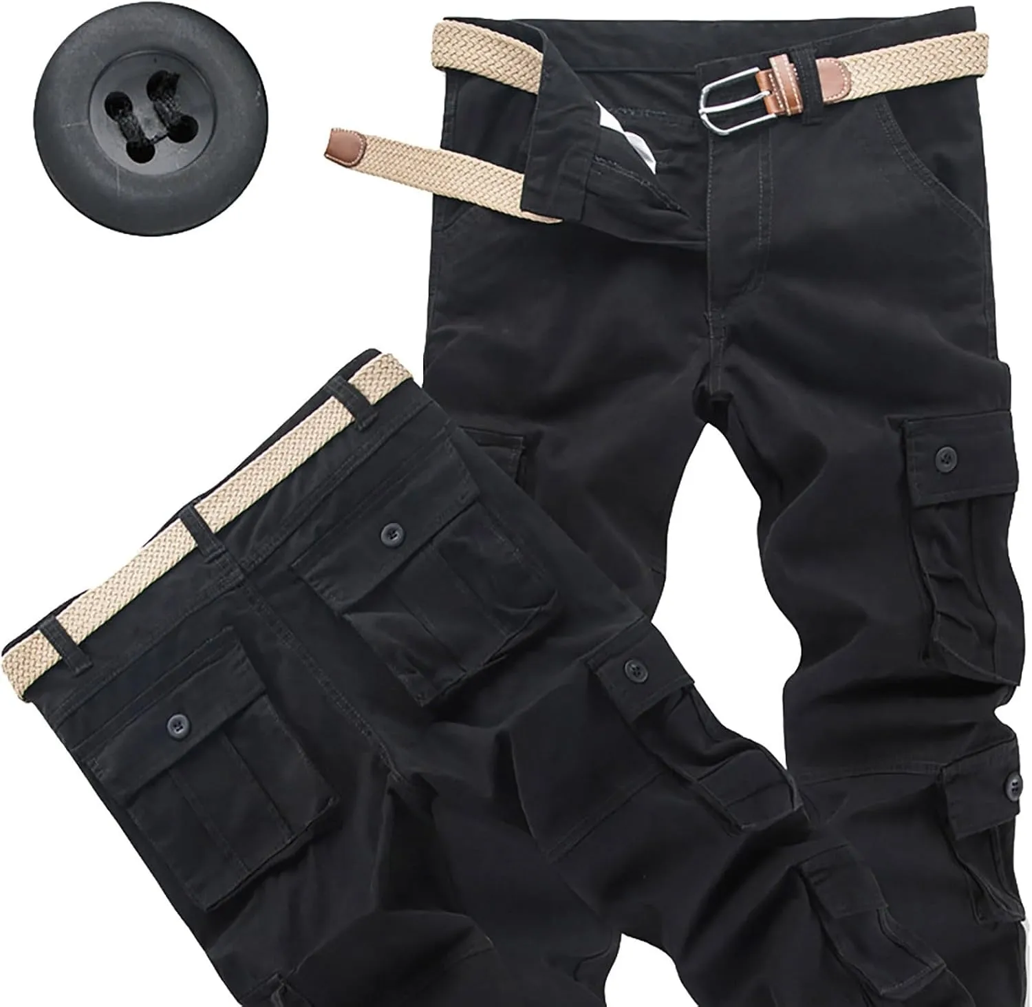 Gear Men's Hiking Tactical Sweatpants Waist Denim Long Pants Men's Casual Cargo Pants Sweatpants for Men Men's Camo