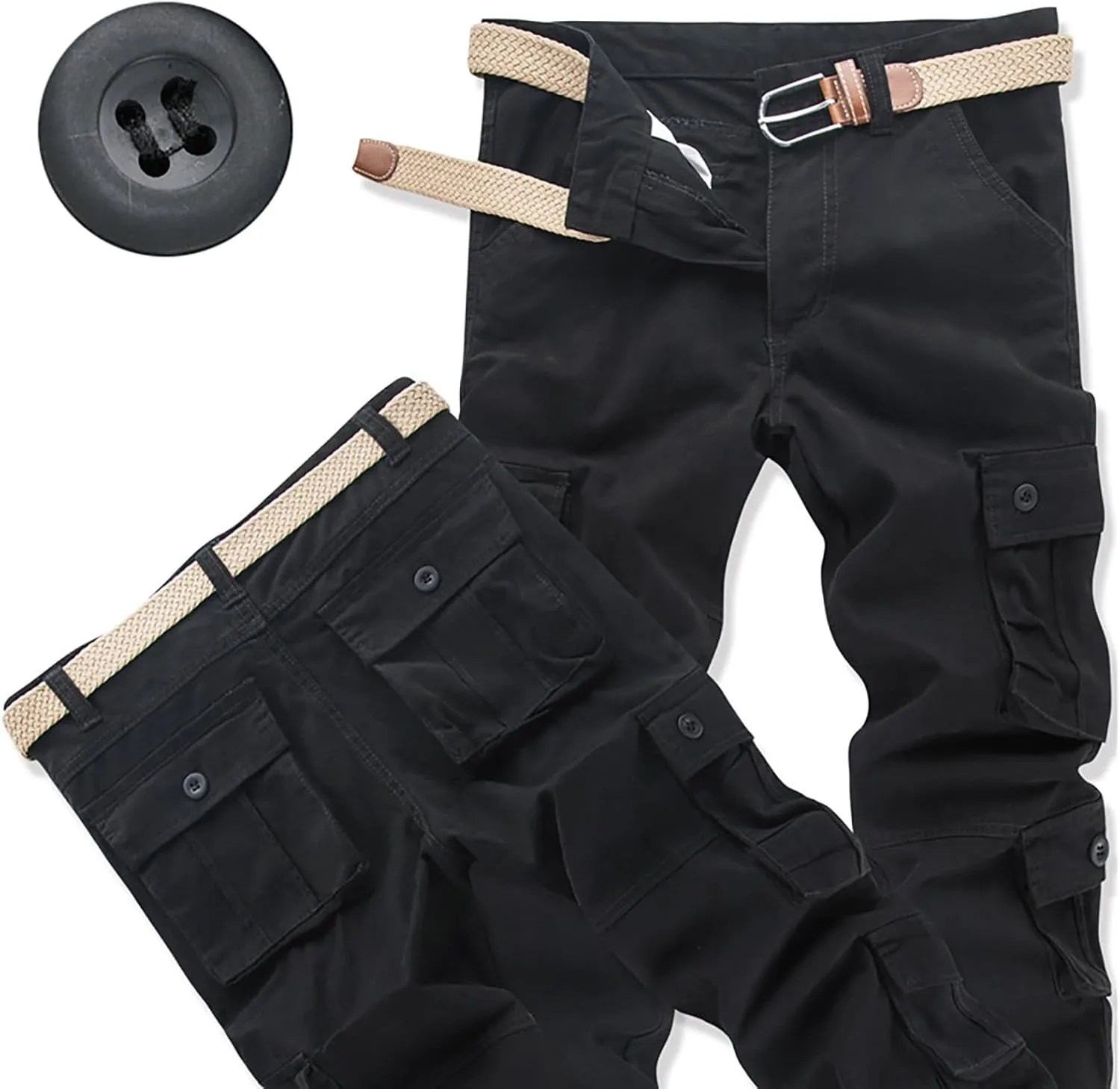 Gear Men's Hiking Tactical Sweatpants Waist Denim Long Pants Men's Casual Cargo Pants Sweatpants for Men Men's Camo