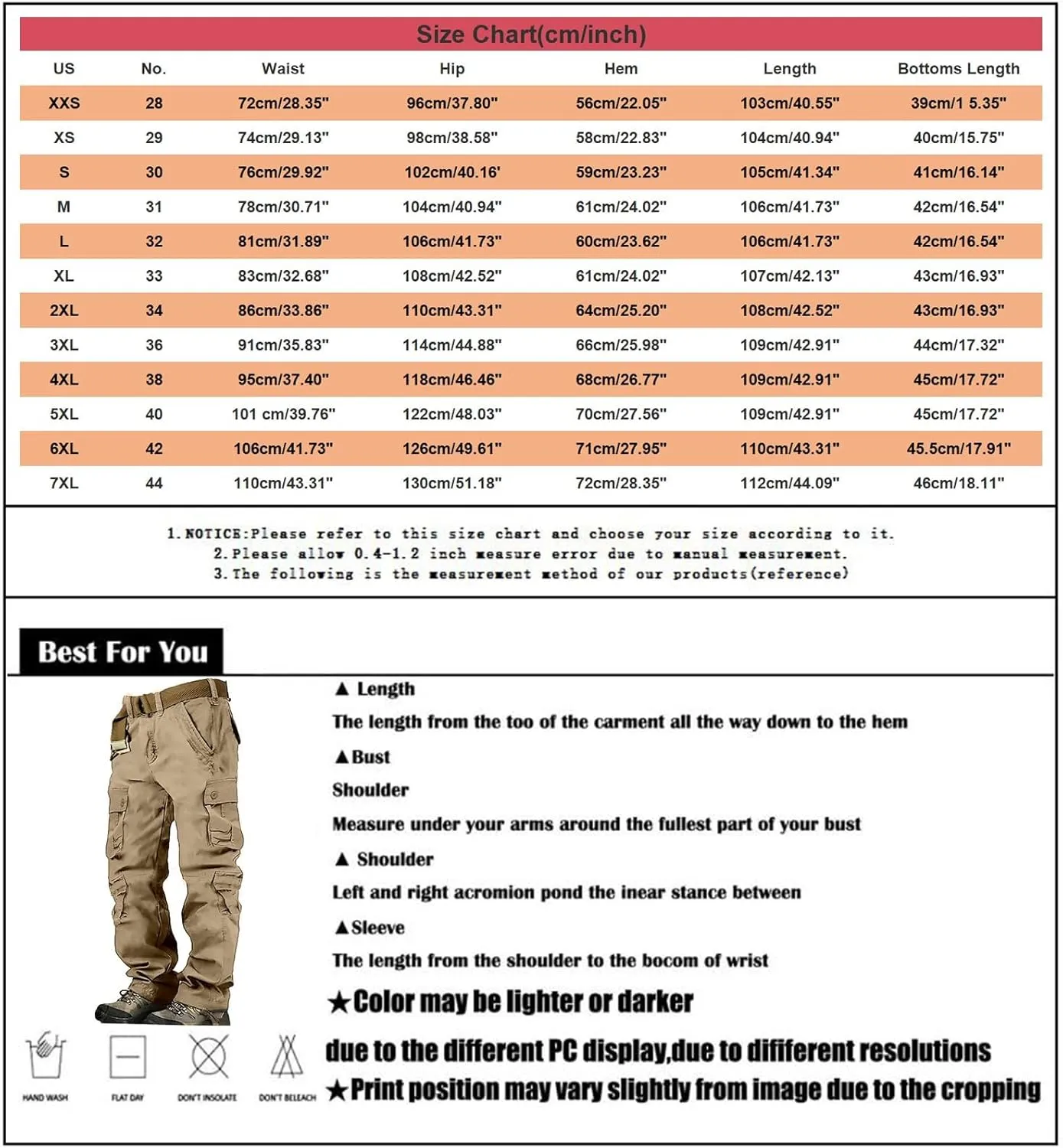 Gear Men's Hiking Tactical Sweatpants Waist Denim Long Pants Men's Casual Cargo Pants Sweatpants for Men Men's Camo