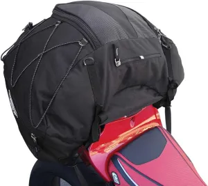 GEARS Navigator Motorcycle Tail Bag | Durable Weather-Resistant Luggage with Waterproof Rain Cover | Universal Fit Rear Seat Storage | Passenger Pillion Seat Cargo Bag | 52L Motorbike Helmet Bag