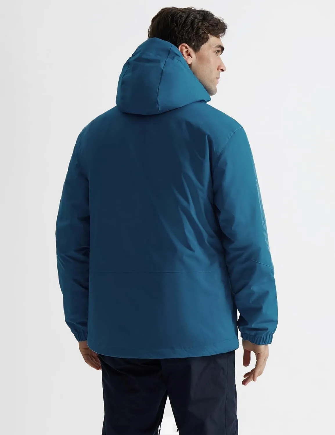 GEMYSE Men's Ski Jacket Warm Winter Snow Coat Waterproof Mountain Windbreaker Jacket for Snowboarding Hiking
