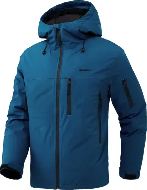 GEMYSE Men's Ski Jacket Warm Winter Snow Coat Waterproof Mountain Windbreaker Jacket for Snowboarding Hiking