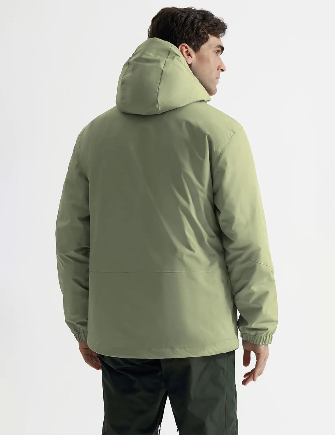 GEMYSE Men's Ski Jacket Warm Winter Snow Coat Waterproof Mountain Windbreaker Jacket for Snowboarding Hiking