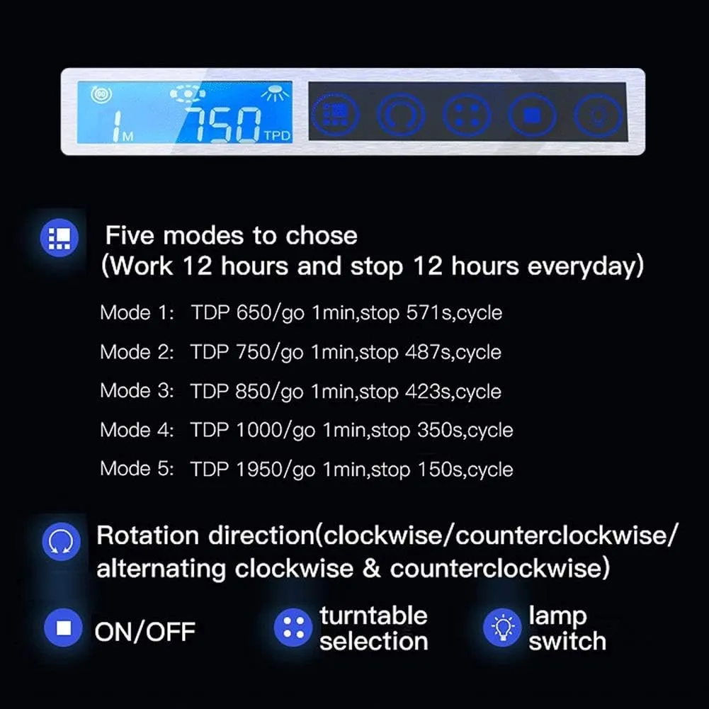 GeRRiT Automatic Watch Winder 3 Watch Winder Box Piano Finish LCD Touch Display Screen Adjustable Watch Pads LED Lighting Watch Winder