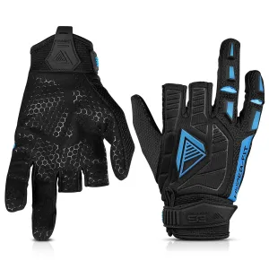 Glove Station Hyper-Fit Tactical Shooting & Work Gloves - Blue, Medium - 2 Fingerless Design Paintball & Airsoft Gear for Men with Outstanding Grip for Combat, Hunting, Shooting, & Work