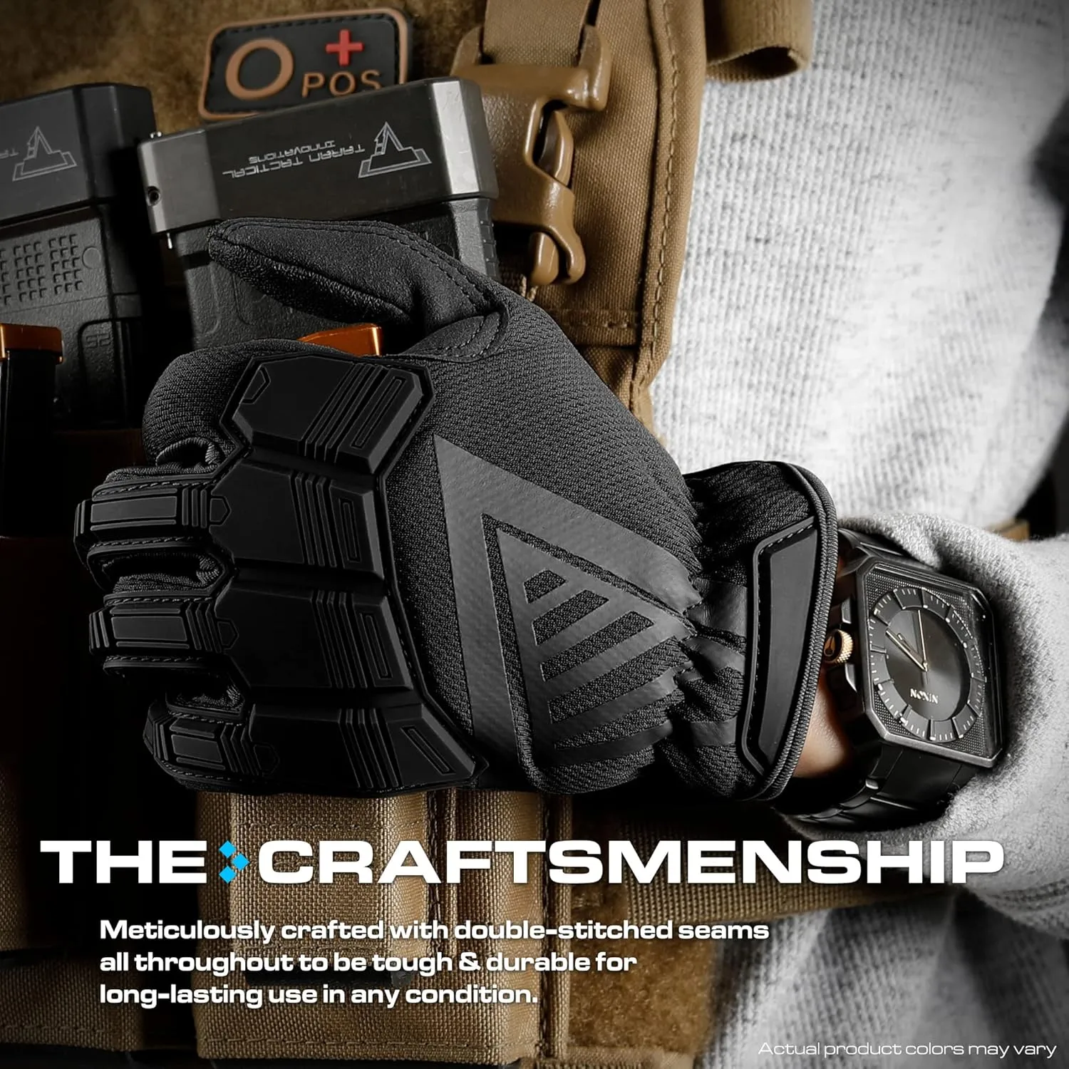 Glove Station - Impulse Guard Tactical Gloves for Men - Touch Screen Working Gloves Ideal for Sports & Outdoors, Motorcycle and Hunting