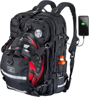 Goldfire Motorcycle Helmet Backpack Waterproof Large Capacity Hiking Backpack Military Tactical Bag Snowmobile Cycling Rechargeable Helmet Bag With USB Port