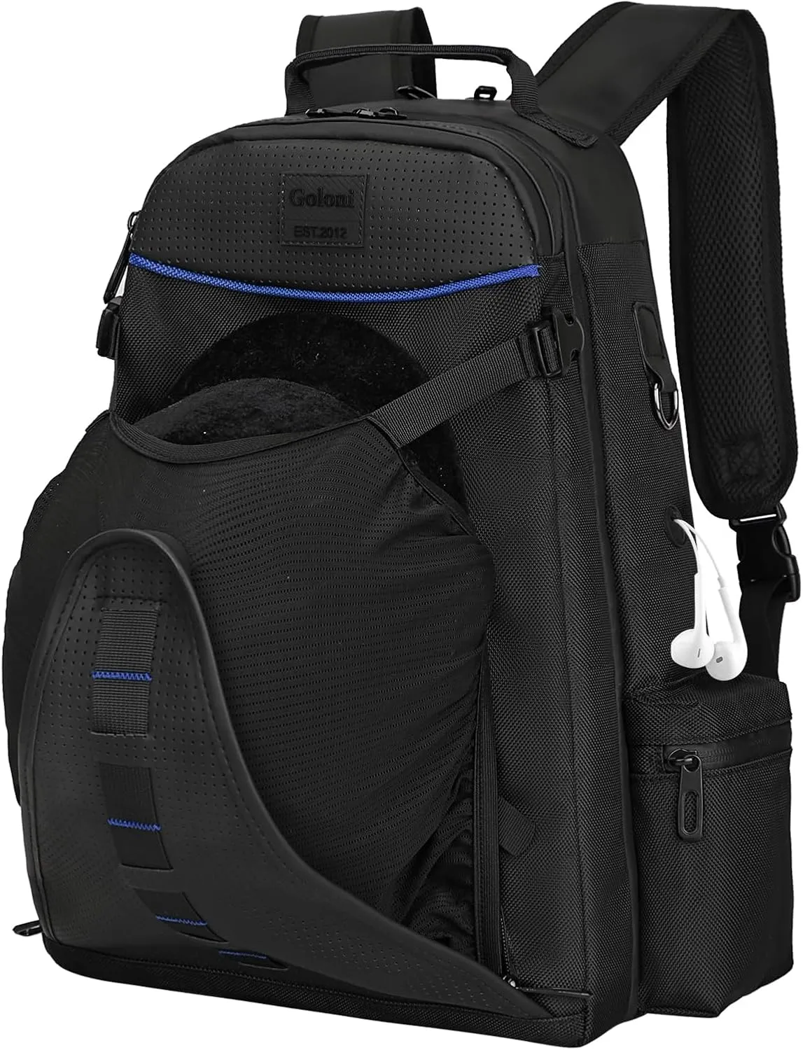 Goloni Professional Equestrian Backpack with Helmet Holder,Waterproof Horse Riding Boot Bag, One Bag with Multiple Compartments Carry All Accessories
