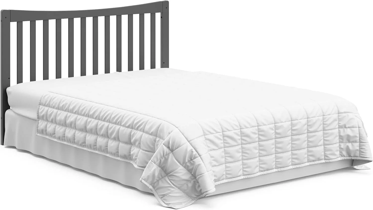 Graco Remi 4-in-1 Convertible Crib & Changer with Drawer (Gray) – GREENGUARD Gold Certified, Crib and Changing -Table Combo, Includes Changing Pad, Converts to Toddler Bed, Daybed and Full-Size Bed