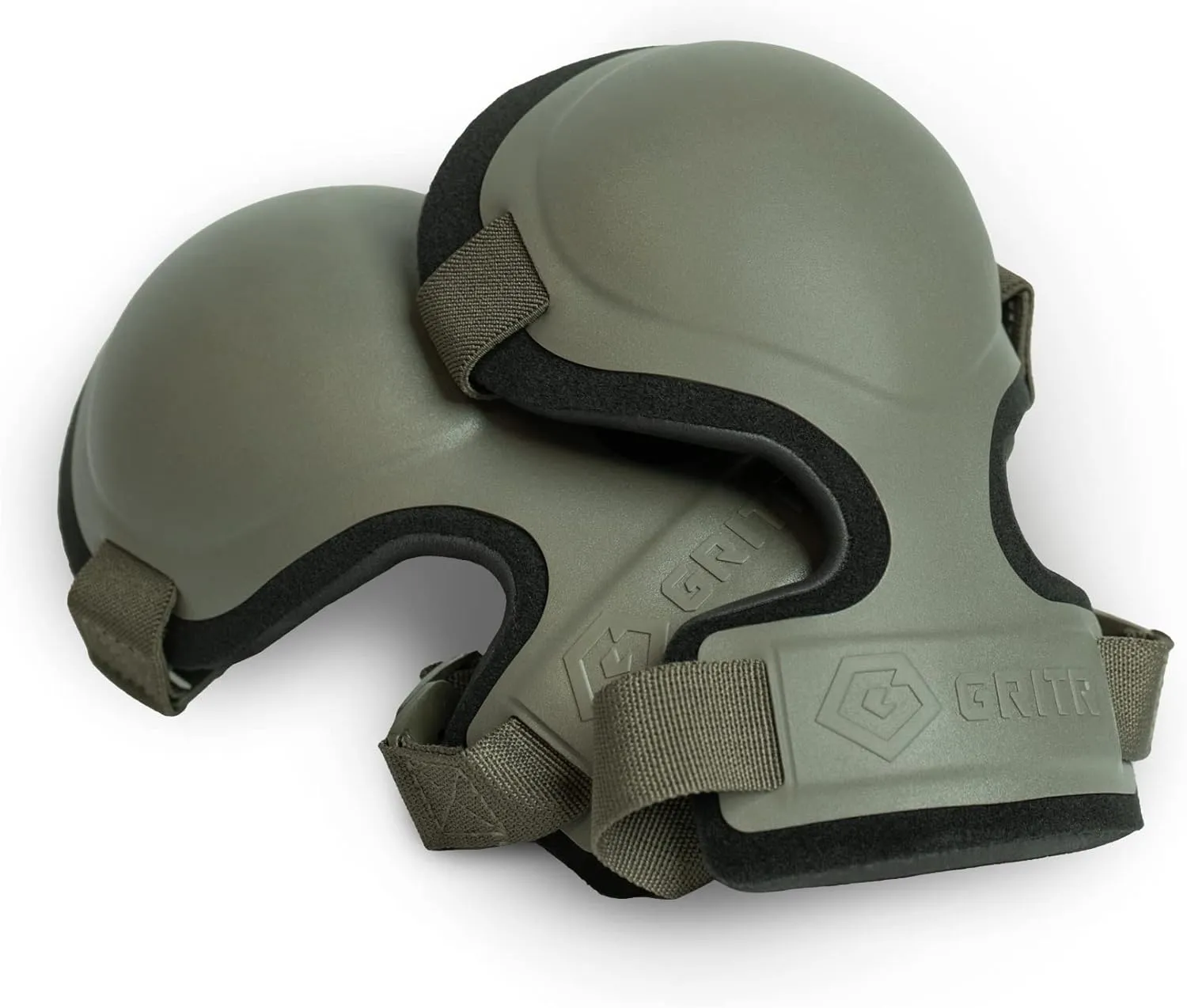 GRITR Tactical Knee Pads for Work, Hunting, Construction, Gardening, Paintball w/Foam Padding, Hard Shell & Adjustable Straps - Heavy Duty Professional Knee Protectors for Men & Women